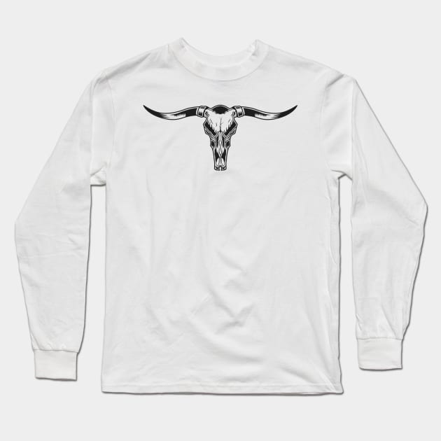 LONGHORN SKELETON Long Sleeve T-Shirt by GBDesigner